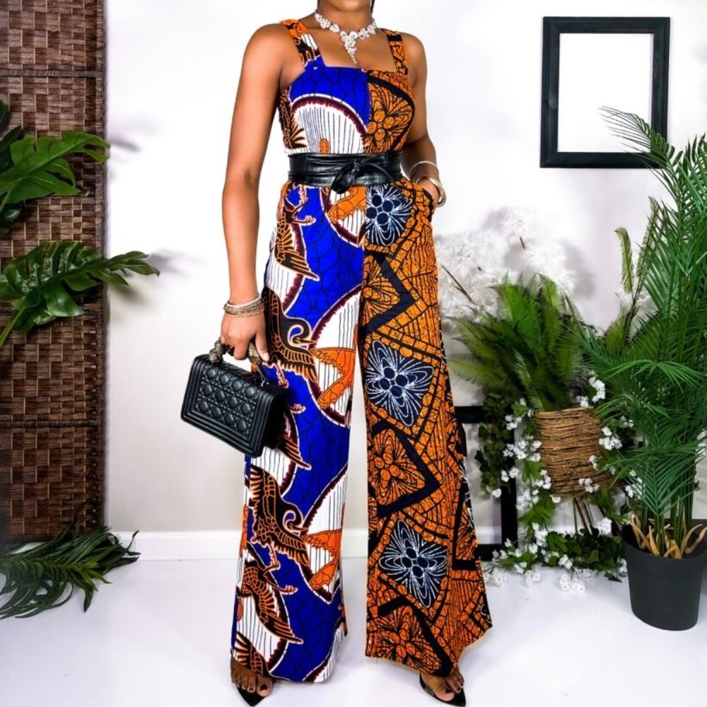 Kwanza Jumpsuit (Women’s Jumpsuit In African Print/ Ankara/Dashiki/ Multipattern
